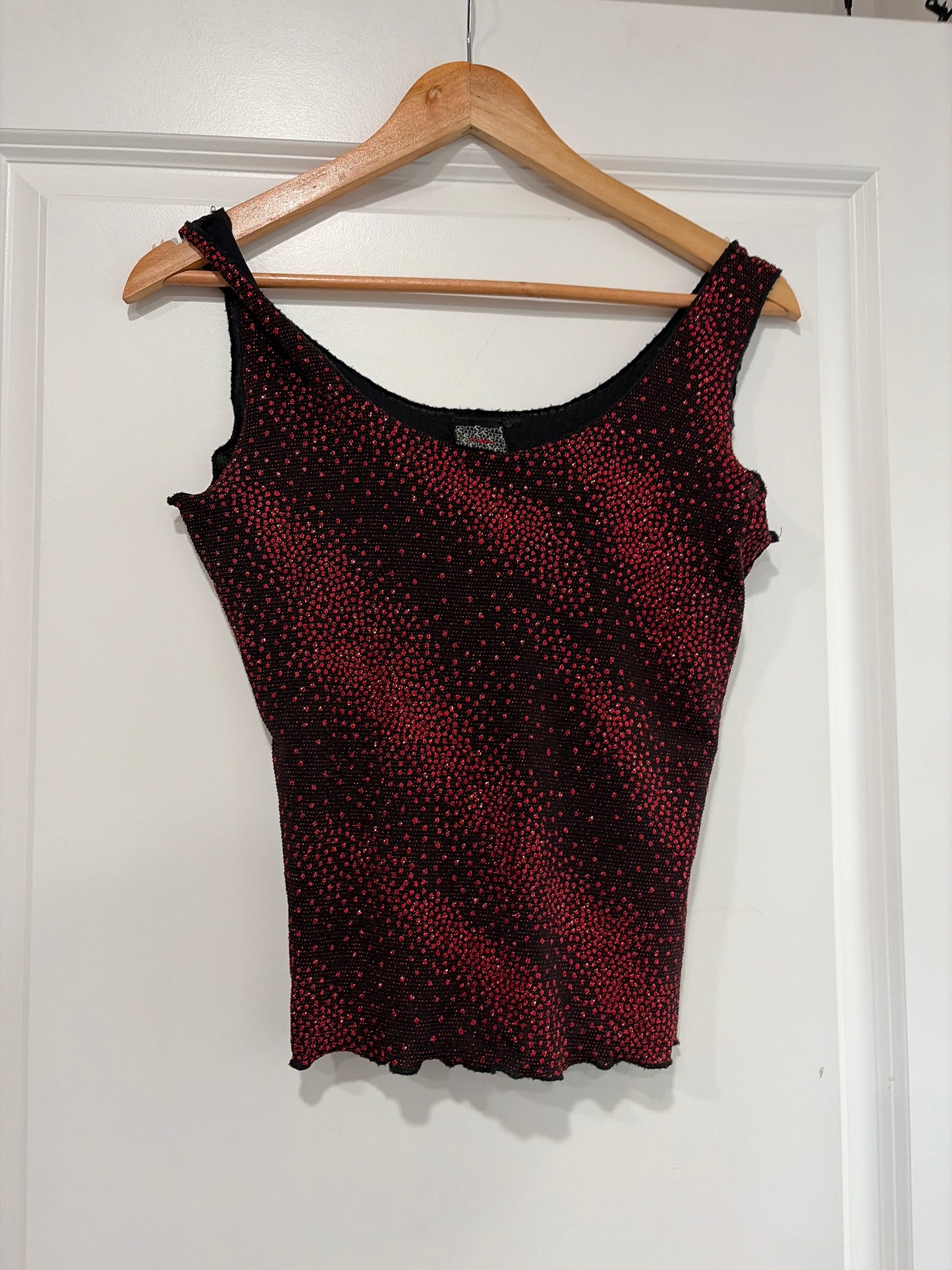 red sparkle top