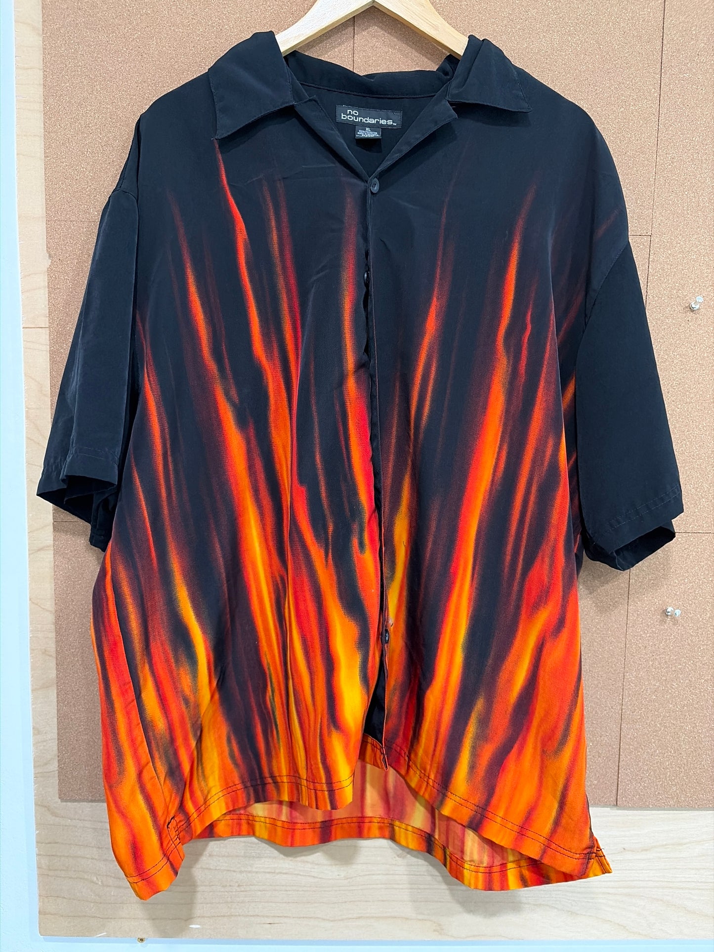 Black and flames