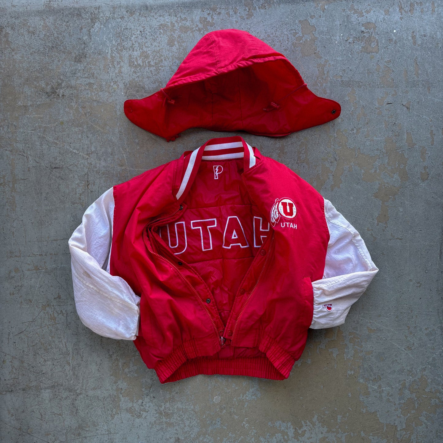 Vintage University of Utah Varsity Puffer Jacket – Reversible