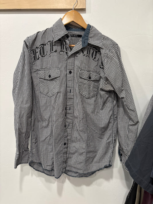 Carbon Black Button Up